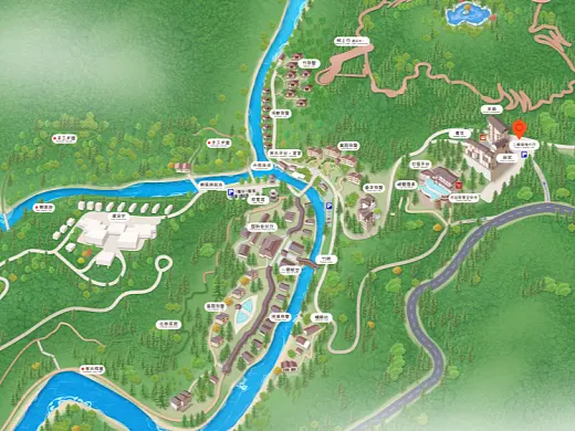 石河镇结合景区手绘地图智慧导览和720全景技术，可以让景区更加“动”起来，为游客提供更加身临其境的导览体验。